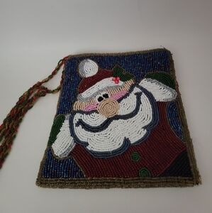 C. Marie Christmas Santa Claus Cross Body UNIQUE Zippered Phone Purse Bag